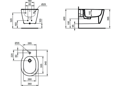 Биде подвесное Ideal Standard Connect E772201