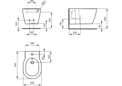 Биде подвесное Ideal Standard Connect E799701