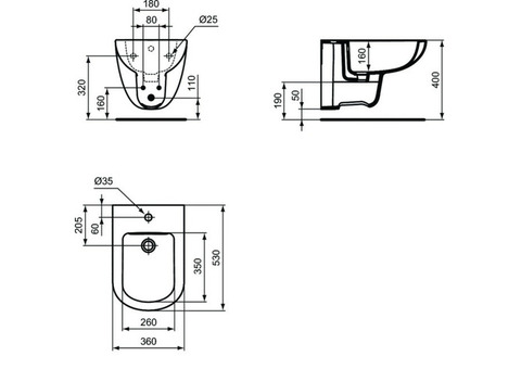 Биде подвесное Ideal Standard Tempo T510001