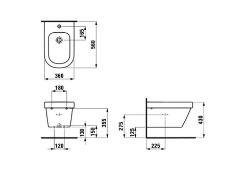 Биде подвесное Laufen LB3 8306820003021