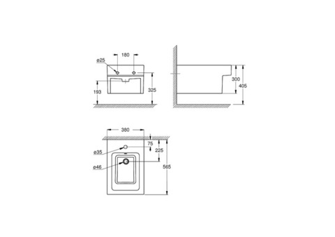 Биде подвесное Grohe Cube Ceramic 3948600H альпин-белый