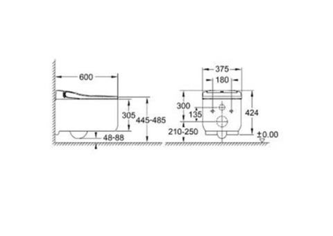 Унитаз-биде подвесной Grohe Sensia Arena 39354SH0