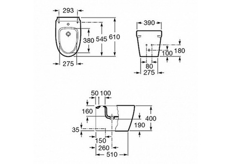 Биде напольное Roca Khroma 7357657000