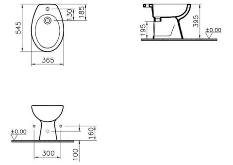 Биде напольное Vitra Normus 6578B003-0068