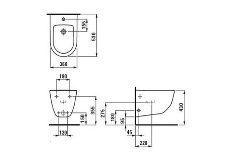 Биде подвесное Laufen Pro 8309510003021