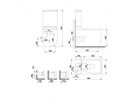 Бачок для унитаза Gala Klea 33540