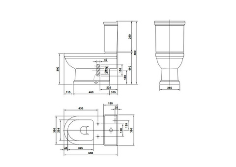 Бачок для унитаза Gala Noble 12540