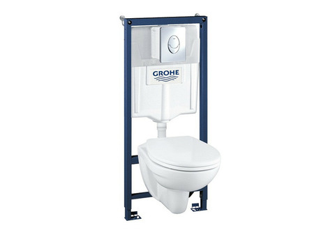 Подвесной унитаз с инсталляцией Grohe Solido 39192000