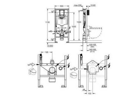 Готовый комплект для туалета Grohe Sensia Arena 124846