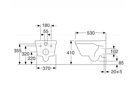 Унитаз подвесной Gustavsberg Hygienic Flush WWC 5G84HR01 с сидением с механизмом плавного закрывания