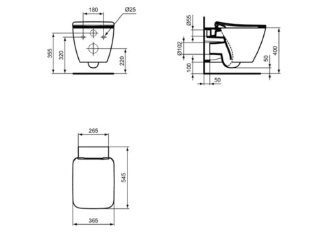 Унитаз подвесной Ideal Standard Strada II T359601