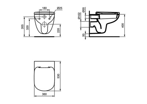 Унитаз подвесной Ideal Standard Tempo T331101