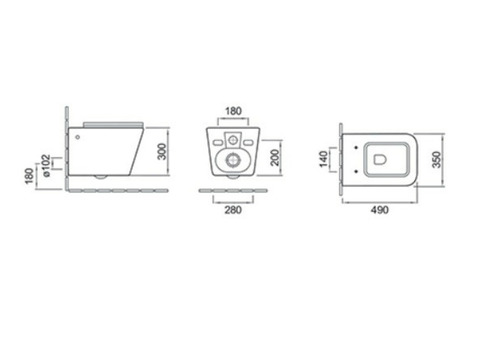 Унитаз подвесной безободковый Ceruttispa Maiella Aria CT7402