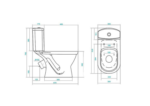 Унитаз-компакт Santek Алькор 1WH302140