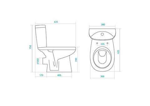 Унитаз-компакт Santek Анимо 1WH302132