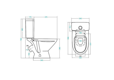 Унитаз-компакт Santek Лига 1WH302141