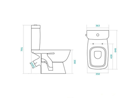 Унитаз-компакт Santek Нео Лайт 2PA ДС SC 1WH302409