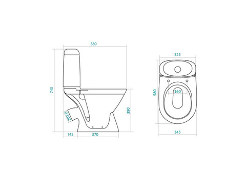 Унитаз-компакт Santek Римини 1WH302130