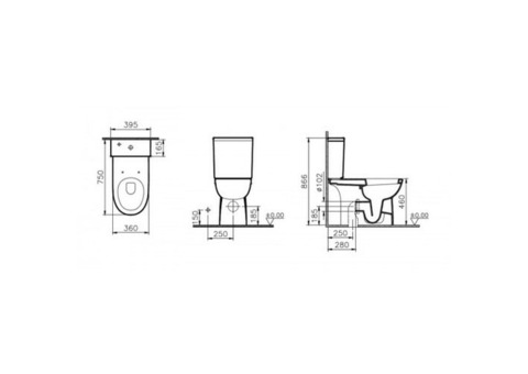 Унитаз-компакт Vitra Conforma 5816B003-0087 Open-Back