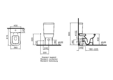 Унитаз-компакт Vitra S20 5512B003-0096