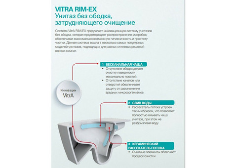 Унитаз-компакт Vitra Sento Rime-Ex 9830B003-7203 Open-Back