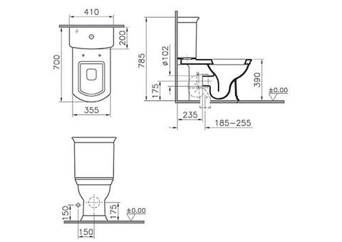 Унитаз-компакт Vitra Serenada 9722B003-7203