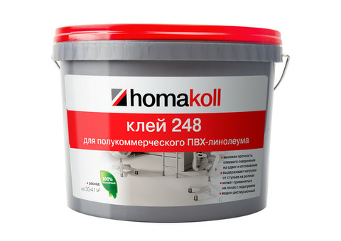 Клей Homakoll 248 для полукоммерческого ПВХ-линолеума 14 кг