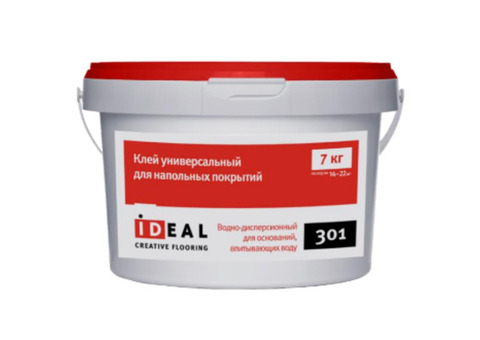 Клей Ideal 301 для бытовых ПВХ-покрытий 7 кг