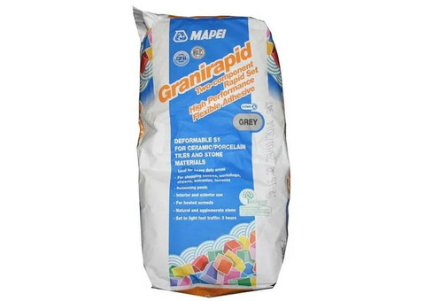 Клей для плитки Mapei Granirapid 140125 компонент A серый 25 кг