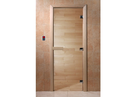 Дверь для сауны стеклянная Doorwood DW00897 прозрачная 700х1900 мм