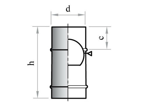 Шибер для дымохода поворотный Eco Flue 1 мм D120 мм