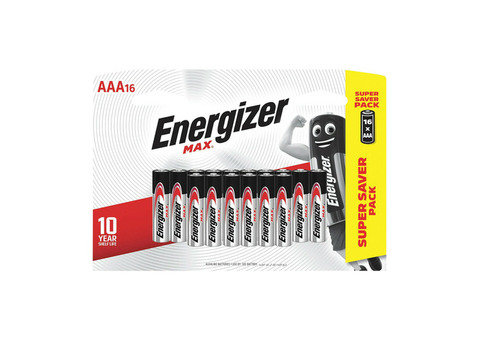 Батарейка алкалиновая Energizer Max AAA 16 шт.