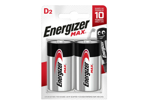 Батарейка алкалиновая Energizer Max D/LR20 2 шт.