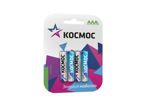 Элемент питания алкалиновый LR LR03 BP-4 (блист.4шт) Космос KOCLR034BL_classic