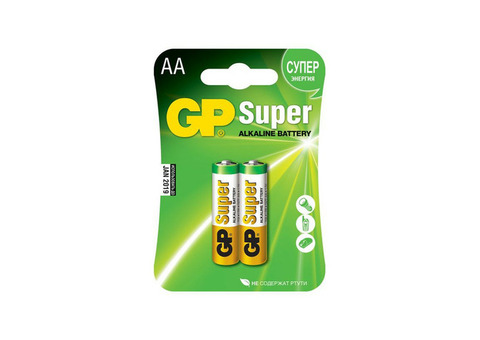 Батарейка алкалиновая GP Super Alkaline 15 AA 2 шт.