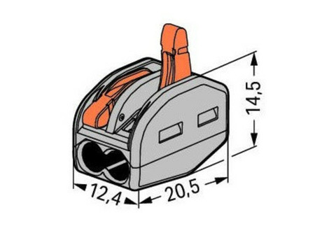 Клемма Wago 222-412 2 контакта 5 шт