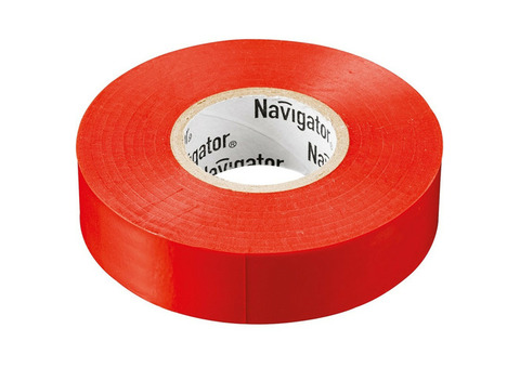 Изолента ПВХ Navigator 15 мм красная NIT-B15-20/R