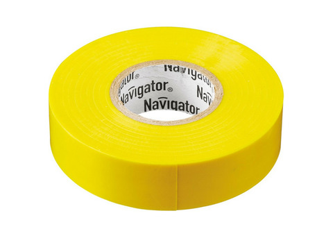 Изолента ПВХ Navigator 19 мм желтая NIT-A19-20/Y