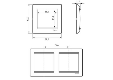 Рамка двухместная Legrand Valena 774452 горизонтальная белая