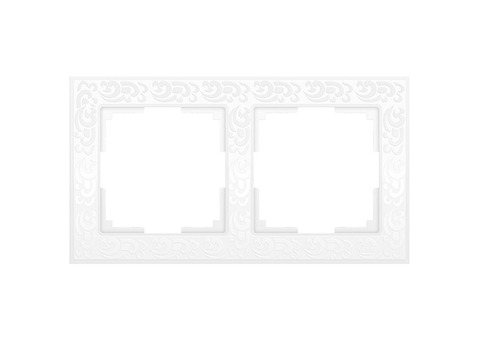 Рамка двухместная Werkel Flock WL05-Frame-02-white белая