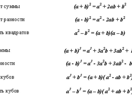 Формулы сокращенного умножения , б2с сайт .