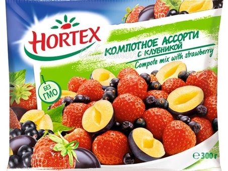 Ягодная Компотная Смесь HORTEX с/м 300 г Кол-во штук в коробке - 18 шт по оптовым ценам