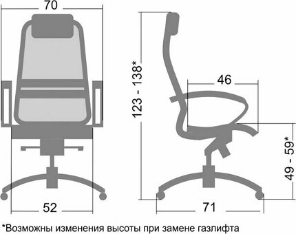 Офисное кресло Метта SAMURAI SL-1 ( белый лебедь )