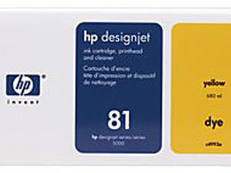 Картридж HP 81 UV ( yellow ) и печатающая головка , набор , 680 мл (C4993A)