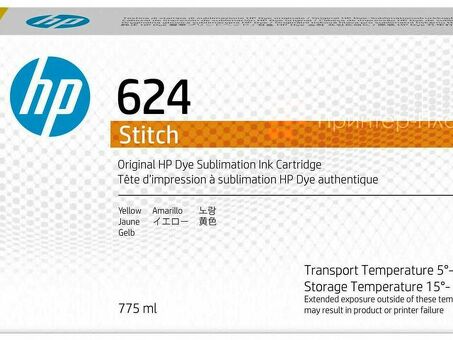 Картридж HP 624 Ink Cartrigde ( yellow ), 775 мл (2LL56A)