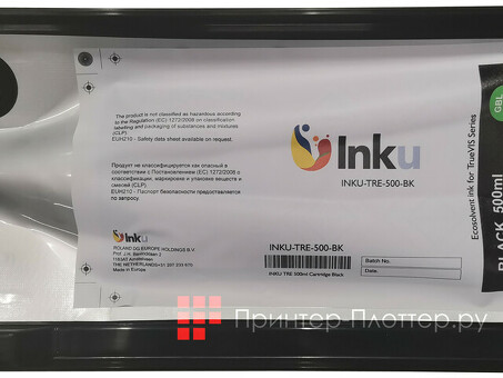 Картридж Roland INKU-TRE-500-BK GBL Free ( black ), 500 мл (INKU-TRE-500-BK)