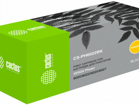 Картридж лазерный Кактус CS-PH60222BK 106R02763 Black ( 2000 стр.) для Xerox Phaser 6020/6022/WC6025/6027 (CS-PH6022BK)