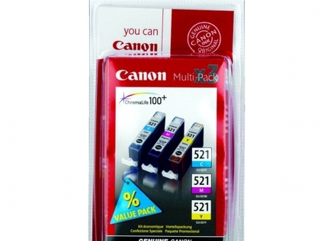 Картридж Canon CLI-521 комплект (C,M,Y)3шт (2934B010)