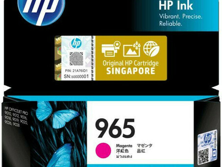 Картридж HP 965 Original Ink Cartridge (magenta), 11 мл (3JA78AA)