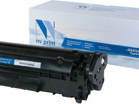 Картридж NVP совместимый NV-Q2612A/NV-FX-10/703 универсальные для HP/Canon LaserJet 3015/ 3030/ 1012/ 1010/ 1015/ 3020/ 1020/ 1022/ 1022N/ 1022NW/ 1018/ 3050/ 3052/ 3055/ 1018/ 3050Z/ Fax L95/ i-Sensys L100/ L120/ L140/ L160/ MF4150/ 4690/ MF 4010/ 4018/